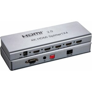 PremiumCord HDMI 2.0 splitter 1-4 porty, 4K x 2K/60Hz, FULL HD, 3D - khsplit4e