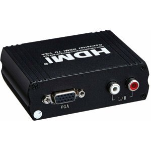 PremiumCord HDMI elektronický konvertor na VGA + audio L/R - khcon-25