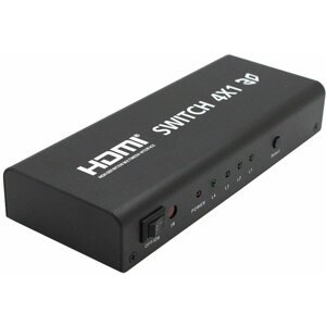PremiumCord HDMI switch 4:1 s audio výstupy (stereo, Toslink, coaxial) - khswit41c