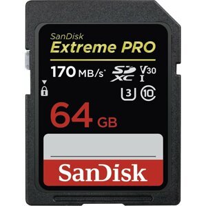 SanDisk SDXC Extreme Pro 64GB 170MB/s class 10 UHS-I U3 V30 - SDSDXXY-064G-GN4IN