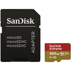 SanDisk micro SDXC Extreme 400GB 160MB/s A2 UHS-I U3 V30 + SD adaptér - SDSQXA1-400G-GN6MA