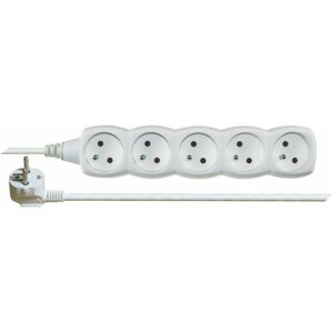 Emos prodlužovací kabel – 5 zásuvek, 3m, bílá - P0513