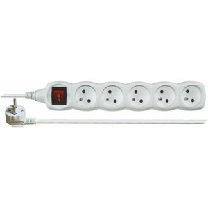 Emos prodlužovací kabel s vypínačem – 5 zásuvek, 3m, bílá - P1513