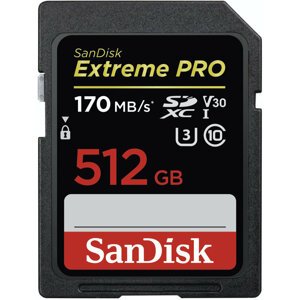 SanDisk SDXC Extreme Pro 512GB 170MB/s UHS-I U3 V30 - SDSDXXY-512G-GN4IN