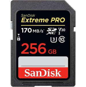 SanDisk SDXC Extreme Pro 256GB 170MB/s UHS-I U3 V30 - SDSDXXY-256G-GN4IN