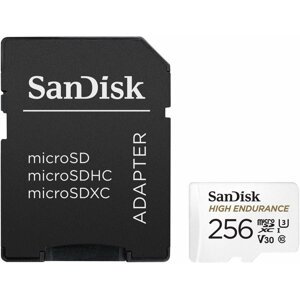 SanDisk Micro SDXC High Endurance 256GB 100MB/s UHS-I U3 + SD adaptér - SDSQQNR-256G-GN6IA