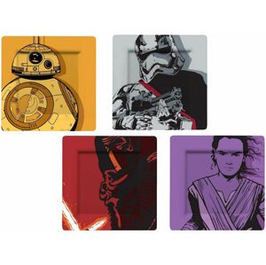 Talíře Star Wars - BB-8, Rey, Kylo Ren a Phasma (sada 4 kusů) - 0882041027150