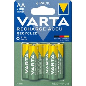 VARTA nabíjecí baterie Recycled AA 2100 mAh, 6ks - 56816101436
