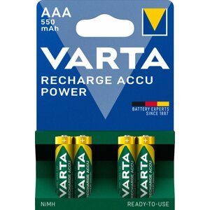 VARTA nabíjecí baterie Power AAA 550 mAh, 4ks - 56743101404