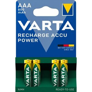 VARTA nabíjecí baterie Power AAA 800 mAh, 4ks - 56703101404