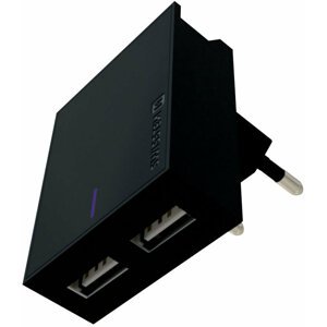 SWISSTEN síťový adaptér SMART IC, CE 2x USB 3 A Power, černá - 22031000