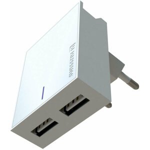 SWISSTEN síťový adaptér SMART IC, CE 2x USB 3 A Power, bílá - 22032000