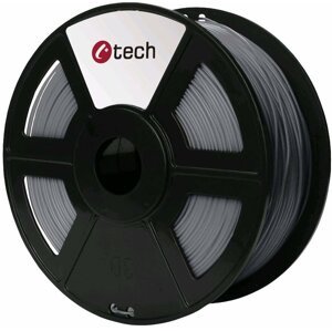 C-TECH tisková struna (filament), PLA, 1,75mm, 1kg, stříbrná - 3DF-PLA1.75-S