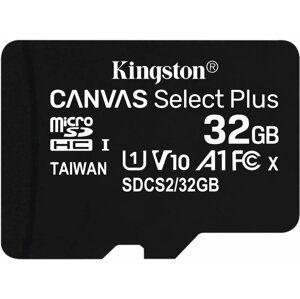 Kingston Micro SDHC Canvas Select Plus 32GB 100MB/s UHS-I - SDCS2/32GBSP