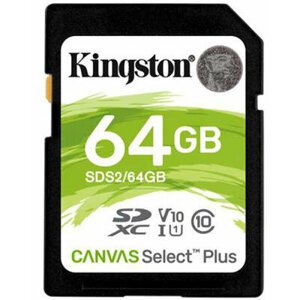 Kingston SDXC Canvas Select Plus 64GB 100MB/s UHS-I - SDS2/64GB