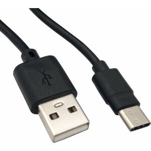 Datový kabel USB-C pro myPhone Hammer, prodloužený konektor, 2A, 1m, černá - DATMYUSBCHA