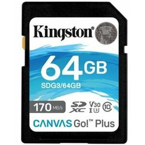 Kingston SDXC Canvas Go! Plus 64GB 170MB/s UHS-I U3 - SDG3/64GB