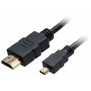 Akasa kabel HDMI/micro HDMI 4K@60Hz, pozlacené konektory, 1.5m, černá - AK-CBHD20-15BK