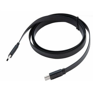 Akasa kabel USB-C 3.1 - USB-C 3.1, M/M, plochý, 1m, černá - AK-CBUB46-10BK