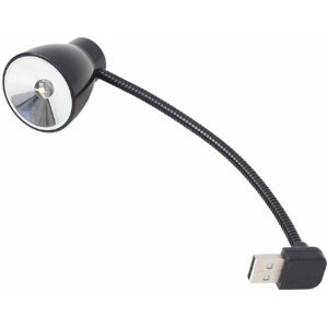 Gembird USB lampička k notebooku, flexibilní, černá - NL-02
