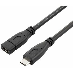 PremiumCord prodlužovací kabel USB 3.1 generation 2, konektor C/male - C/female, 1m, černá - ku31mfa1