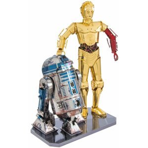 Stavebnice Metal Earth Star Wars - C-3PO a R2-D2 - Deluxe set, kovová - 0032309017106