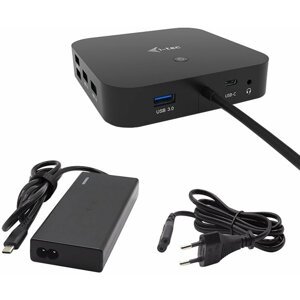 i-tec USB-C Dual Display Docking Station with Power Delivery 65W + Universal Charger 77 W - C31DUALDPDOCKPD65W