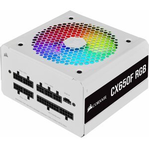 Corsair CX650F RGB - 650W, bílý - CP-9020226-EU