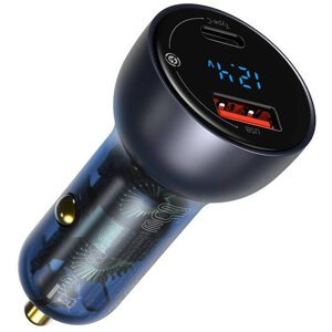 BASEUS Particular Digital Display QC+PPS Dual Quick Charger Car Charger 65W, šedá - CCKX-C0G