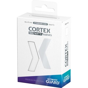 Ochranné obaly na karty Ultimate Guard - Cortex Sleeves Standard Size Matte, bílá, 100 ks (66x91) - 04056133018586
