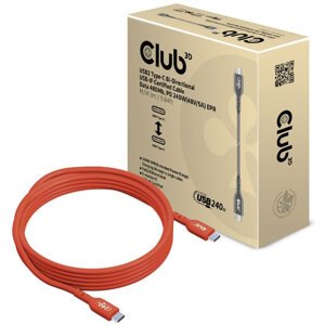 Club3D kabel USB-C, USB-IF Certifikovaný 480Mb, PD 240W(48V/5A) EPR, obousměrný, 3m - CAC-1513