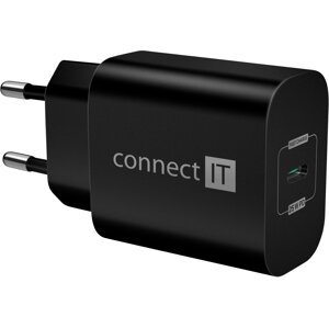 CONNECT IT síťový adaptér Voyager2, USB-C, PD 25W, černá - CWC-2070-BK