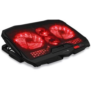 CONNECT IT FrostWind chladící podložka pod notebook s červeným podsvícením, černá - CCP-2200-RD