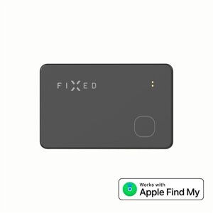 FIXED Smart tracker Tag Card s podporou Find My, bezdrátové nabíjení, černá - FIXTAG-CARD-BK