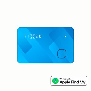 FIXED Smart tracker Tag Card s podporou Find My, bezdrátové nabíjení, modrá - FIXTAG-CARD-BL