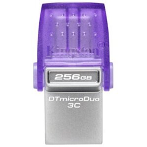 Kingston DataTraveler microDuo 3C, 256GB, fialová - DTDUO3CG3/256GB