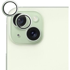 EPICO hliníkové tvrzené sklo na čočky fotoaparátu pro Apple iPhone 15 / 15 Plus, zelená - 81112151500001