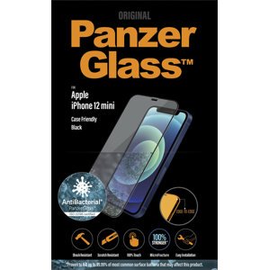 PanzerGlass ochranné sklo Edge-to-Edge pro Apple iPhone 12 Mini 5.4", antibakteriální, 0.4mm, černá - 2710