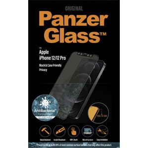 PanzerGlass ochranné sklo Edge-to-Edge Privacy pro Apple iPhone 12/ 12 Pro 6.1", 0.4mm, černá - P2711