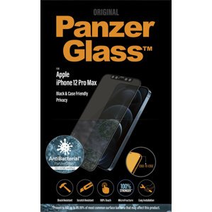 PanzerGlass ochranné sklo Edge-to-Edge Privacy pro Apple iPhone 12 Pro Max 6.7", 0.4mm, černá - P2712