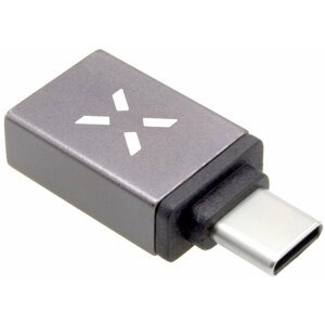 FIXED redukce USB-A 3.0 - USB-C, OTG, šedá - FIXA-UC-GR