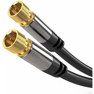 PremiumCord kabel satelitní F, M/M, HQ, (135dB), 4x stíněný, 3m, černá - kjqsat3