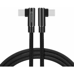 SWISSTEN datový kabel Arcade USB-C, M/M, 3A, zahnutý konektor 90°, opletený, 1.2m, černá - 71528800