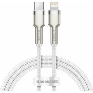 BASEUS kabel Cafule Series, USB-C - Lightning, M/M, nabíjecí, datový, 20W, 1m, bílá - CATLJK-A02