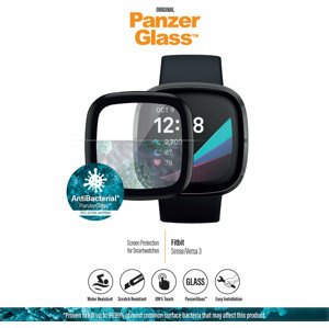 PanzerGlass ochranné sklo SmartWatch pro Fitbit Sense/Versa 3, antibakteriální - 3639