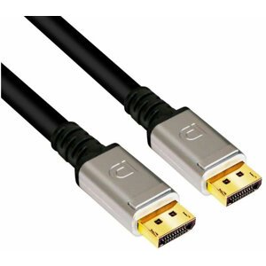 Club3D kabel DisyplayPort 1.4, M/M, 8K@60Hz, HBR3, 4m, strříbrné koncovky, černá - CAC-1069