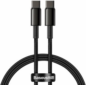 BASEUS kabel USB-C - USB-C, rychlonabíjecí, datový, 100W, 1m, černá - CATWJ-01