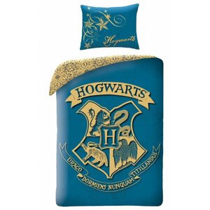 Povlečení Harry Potter - Hogwarts (modré) - 05902729049139