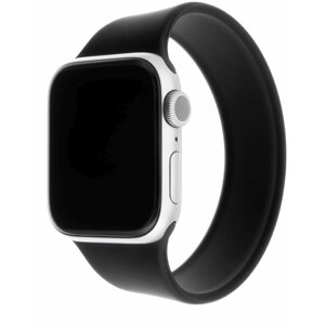 FIXED silikonový řemínek pro Apple Watch, 38/40mm, elastický, velikost L, černá - FIXESST-436-L-BK