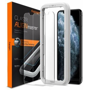 Spigen ochranné sklo AlignMaster Glas.tR pro Apple iPhone 11 Pro/XS/X, 2 ks, čirá - AGL00109